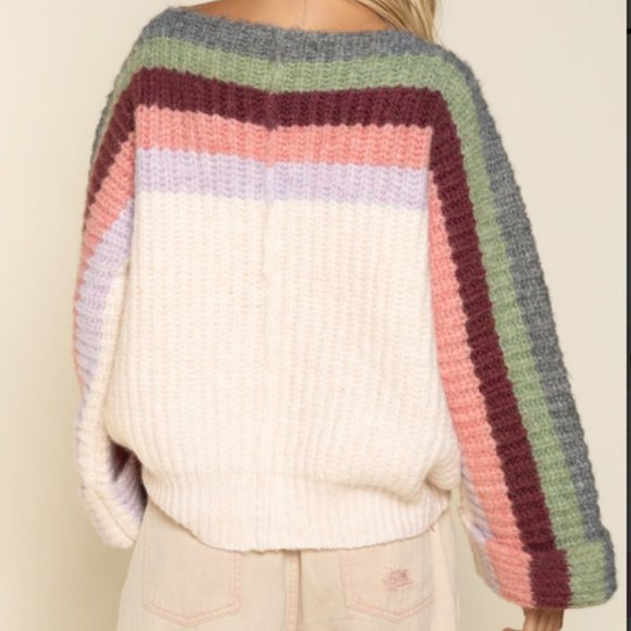 Cactus Rose Chunky Knit Wool Sweater - Picture 4 of 5